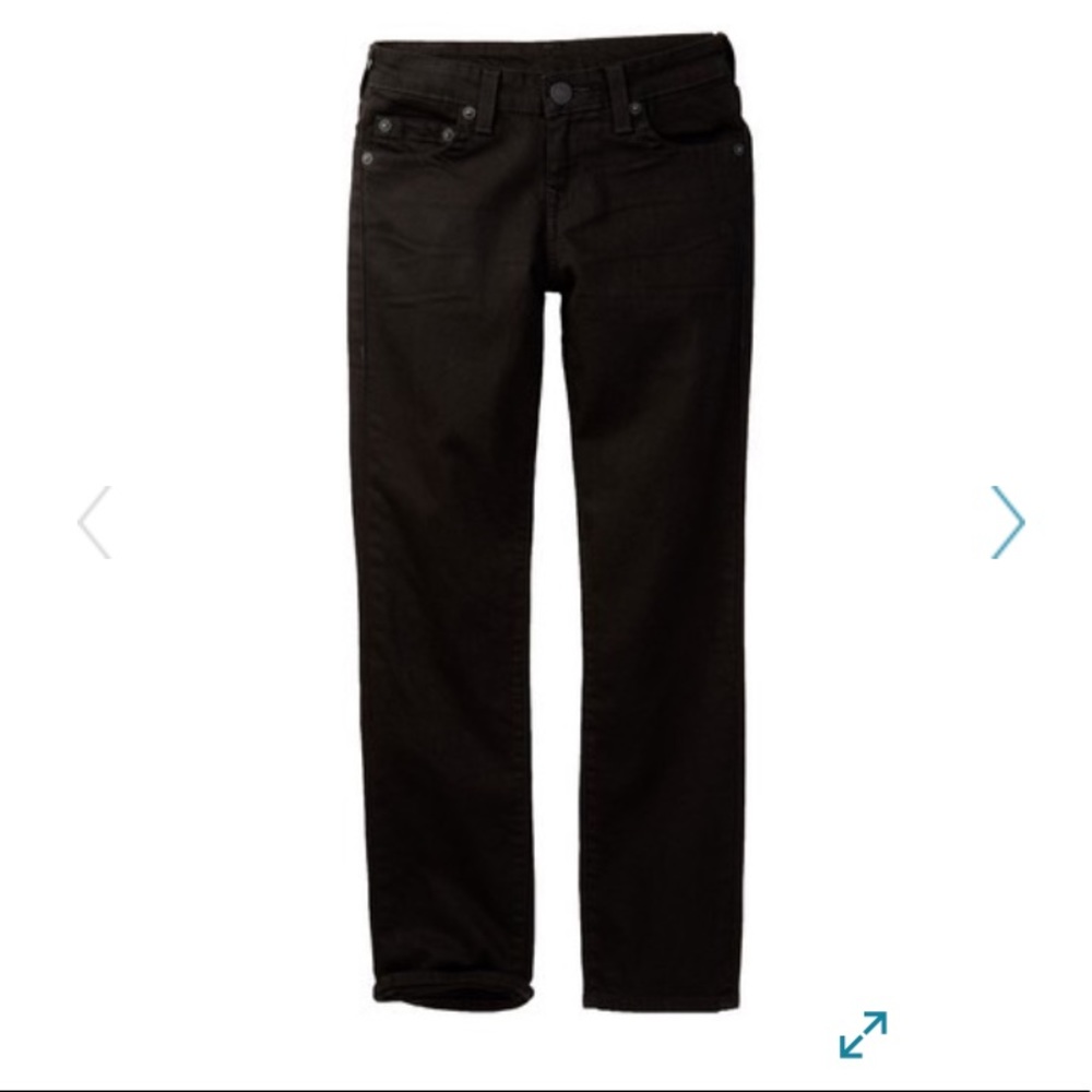 Black true religion slim jeans for kids